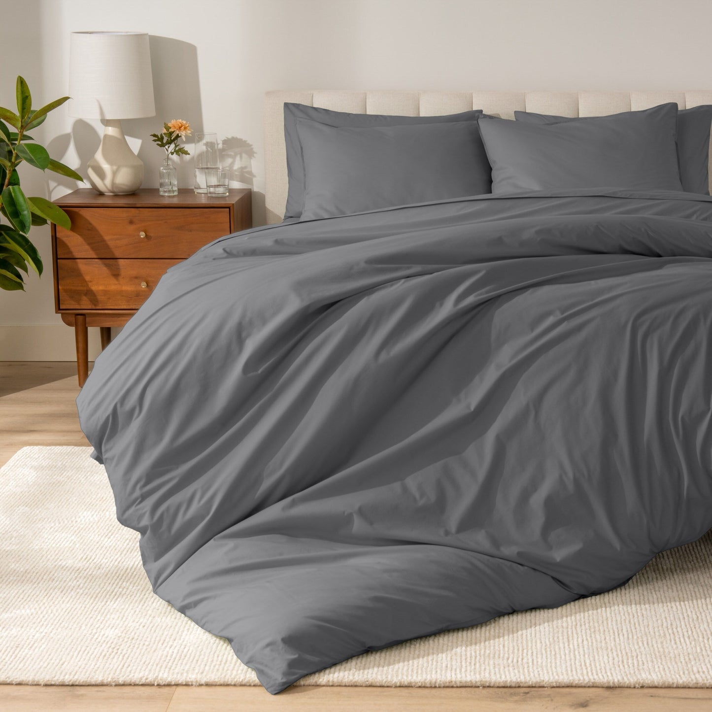 Set copripiumino in percalle di cotone biologico Bare Home