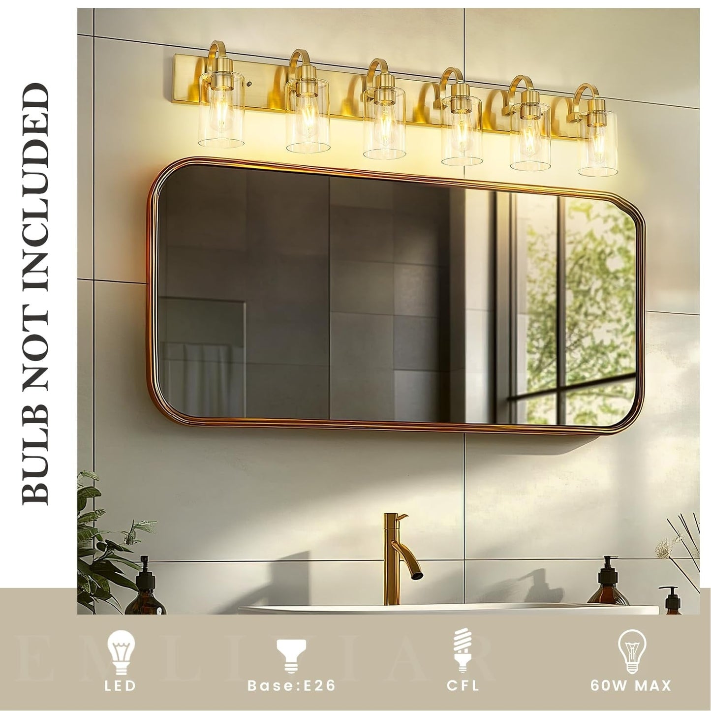 Lampadari per il mobiletto del bagno - Lampada da parete in stile rustico per il bagno