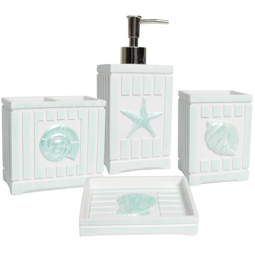 Accessori da bagno artigianali con conchiglie da spiaggia