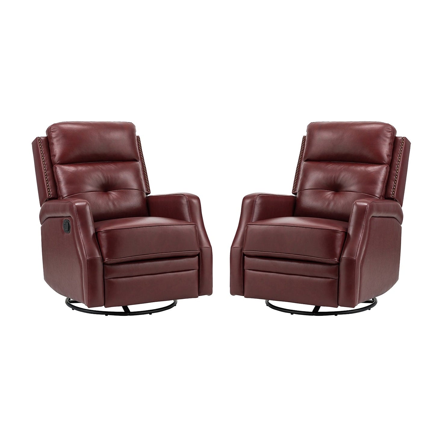 Set di 2 poltrone reclinabili Beatriz per soggiorno con base in metallo