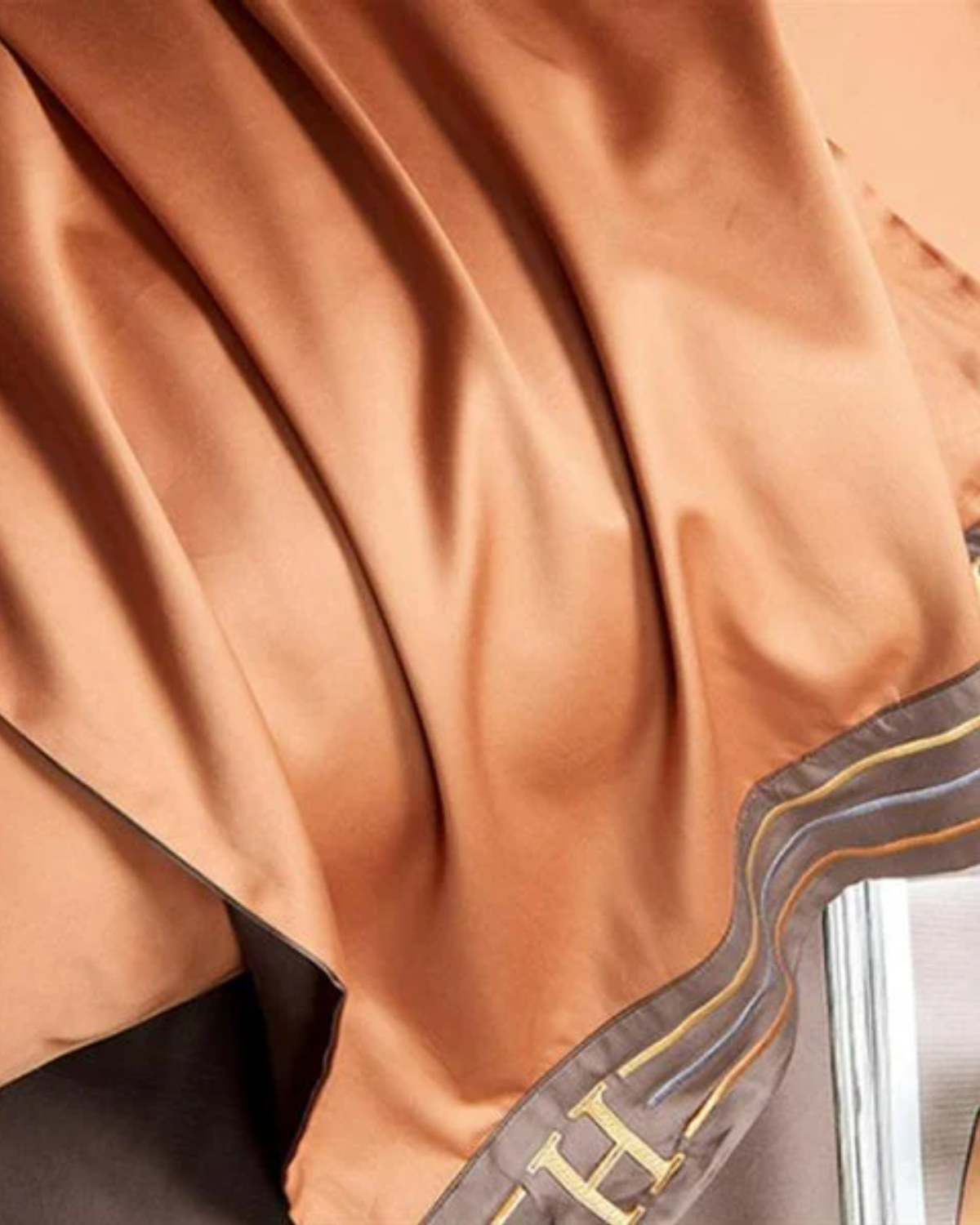 Set biancheria da letto Sérénité Luxe in raso di cotone – 4 pezzi