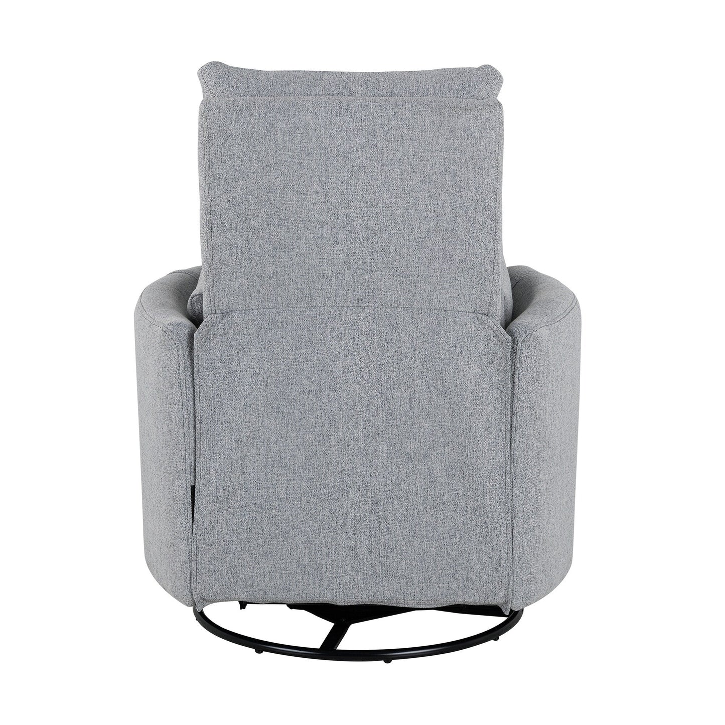 Poltrona reclinabile manuale beige con schienale girevole a 360° e regolabile, include due cuscini rimovibili