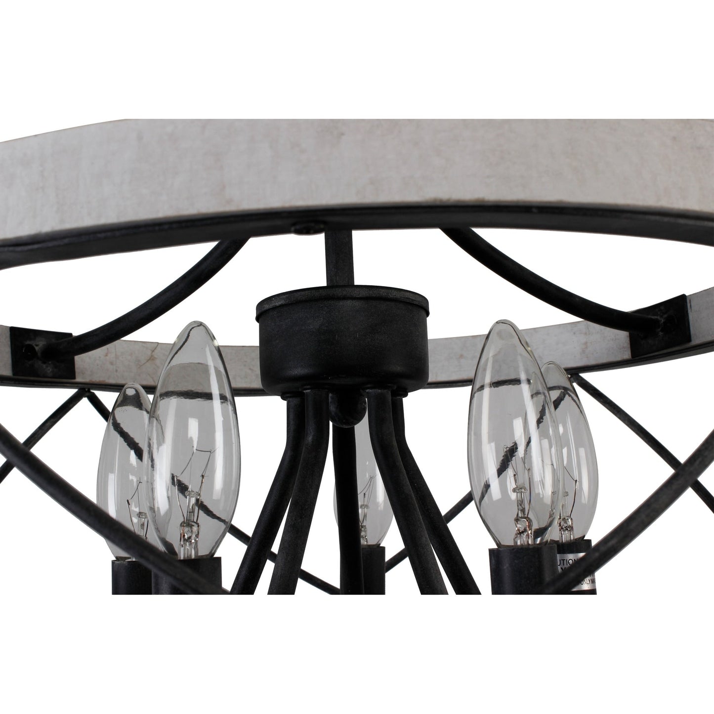 Bella Depot Lampadario rustico in legno a 5 luci con illuminazione dimmerabile, lampada a sospensione regolabile da 15,7 pollici per isola cucina