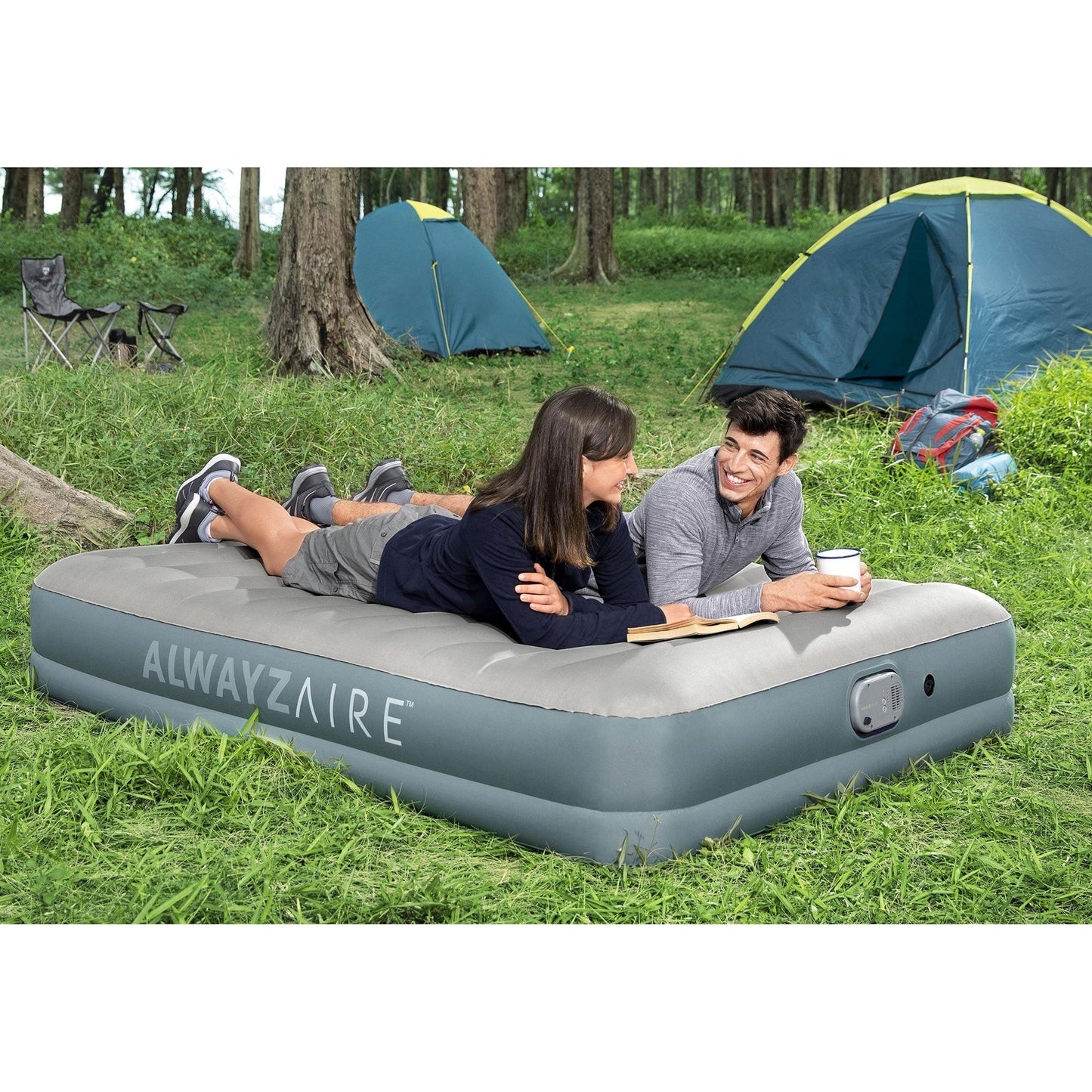 Bestway AlwayzAire 14 Materasso gonfiabile ad aria con pompa ricaricabile, Queen