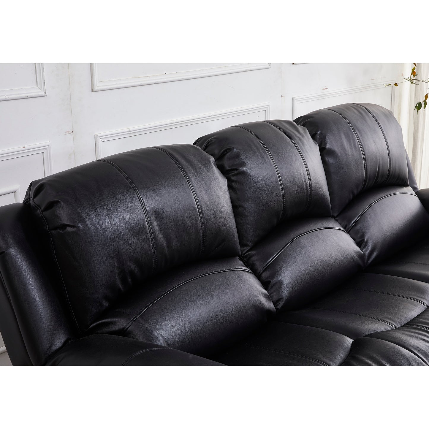 Divano reclinabile manuale in similpelle Betsy Furniture a 3 posti 8018