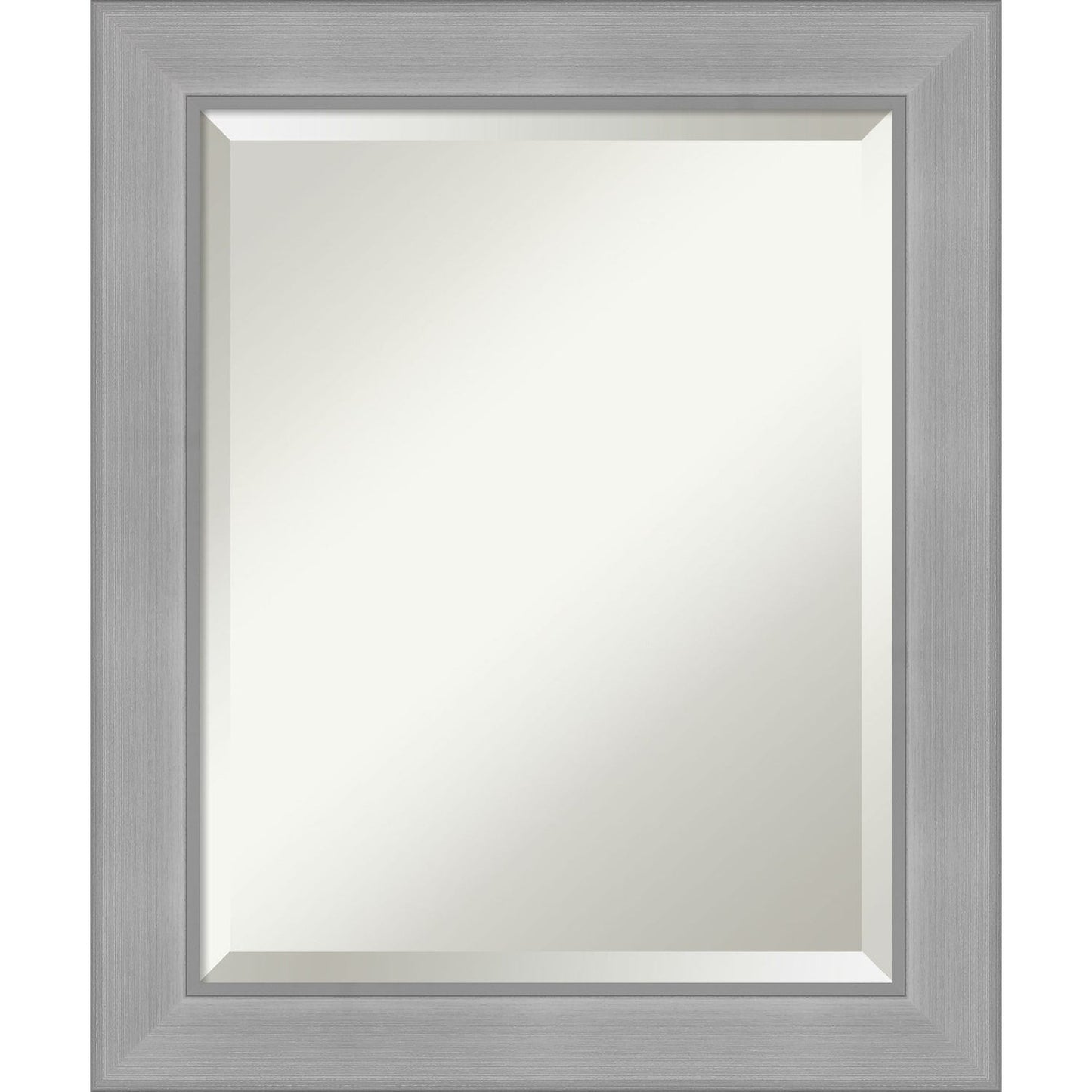 Specchio da parete per bagno bisellato - Cornice in nichel spazzolato Vista