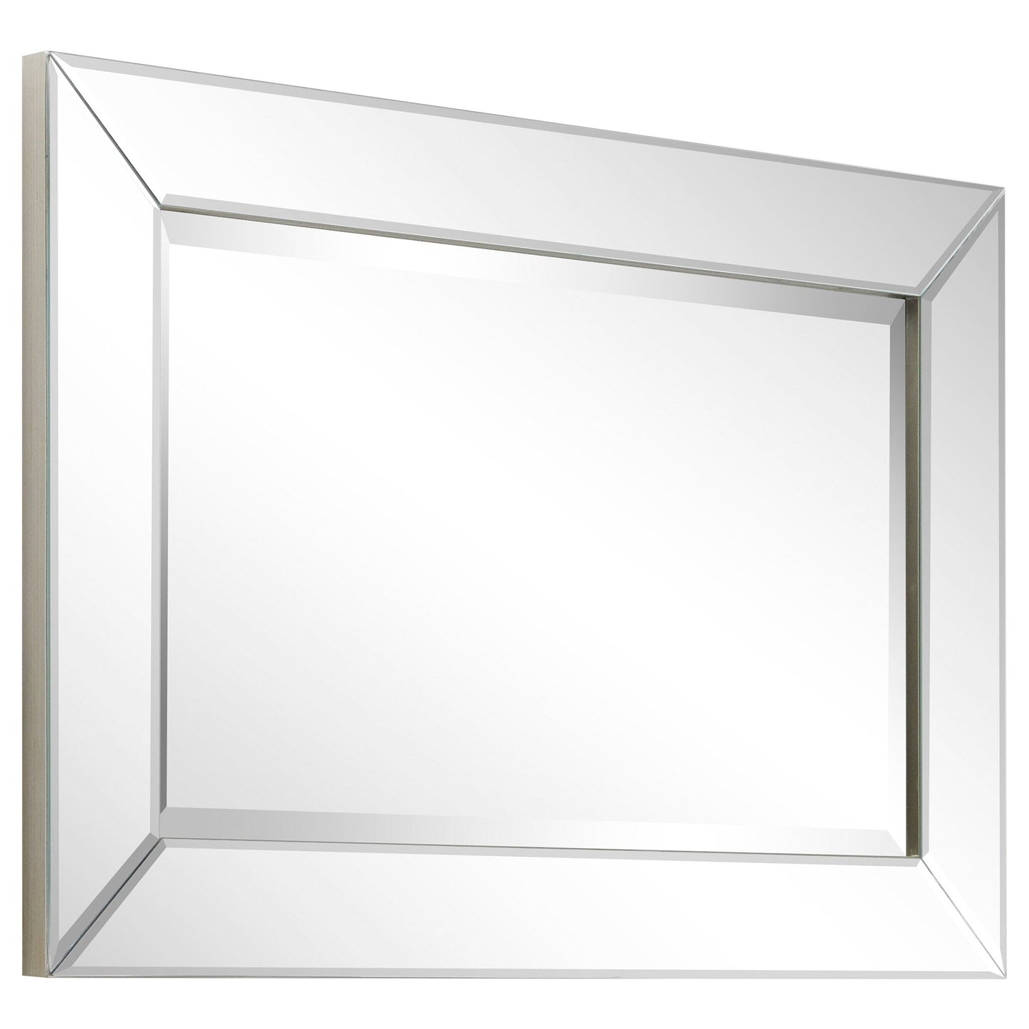 Specchio da parete rettangolare smussato trasparente HD per bagno, toeletta, specchi da camera da letto, 3 misure