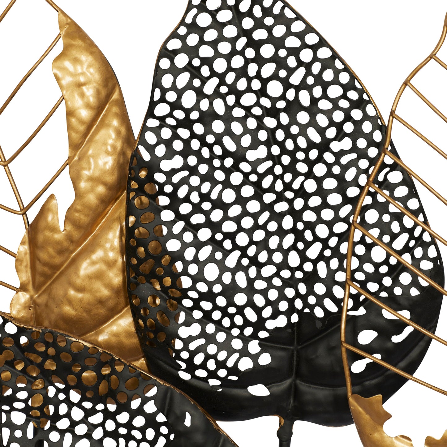 Decorazione murale contemporanea in ferro nero 26 x 38 x 3