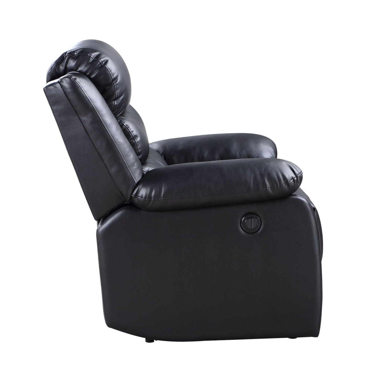 Poltrona reclinabile Power Motion in pelle sintetica nera