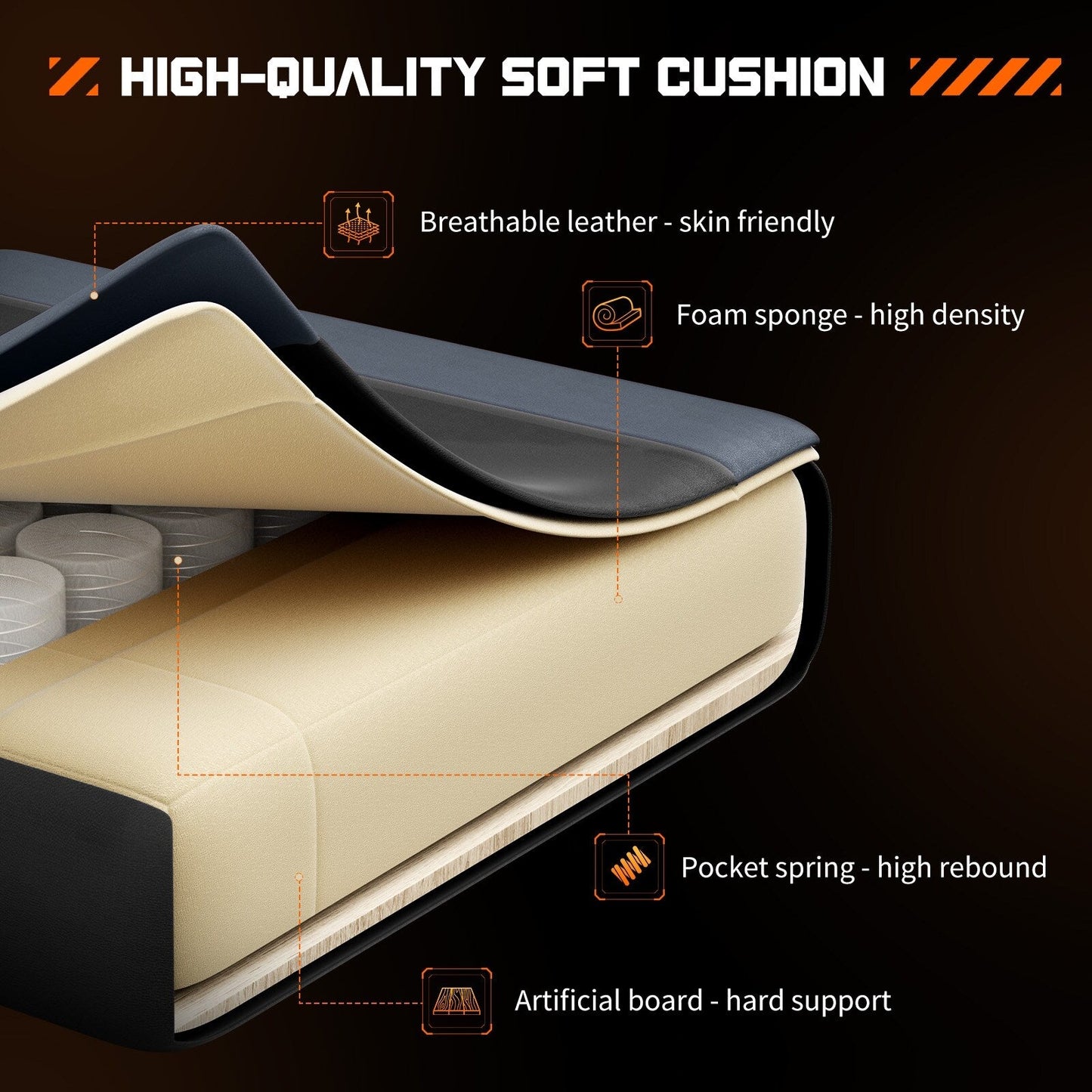 Poltrona reclinabile da gioco ergonomica in pelle PU nera e grigia, girevole a 360°, con poggiapiedi, poggiatesta, supporto lombare, altezza regolabile
