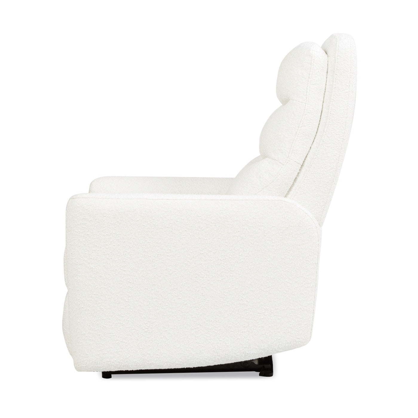 Poltrona reclinabile elettrica con schienale alto e rivestimento in tessuto Boucle Bloomy 35.5