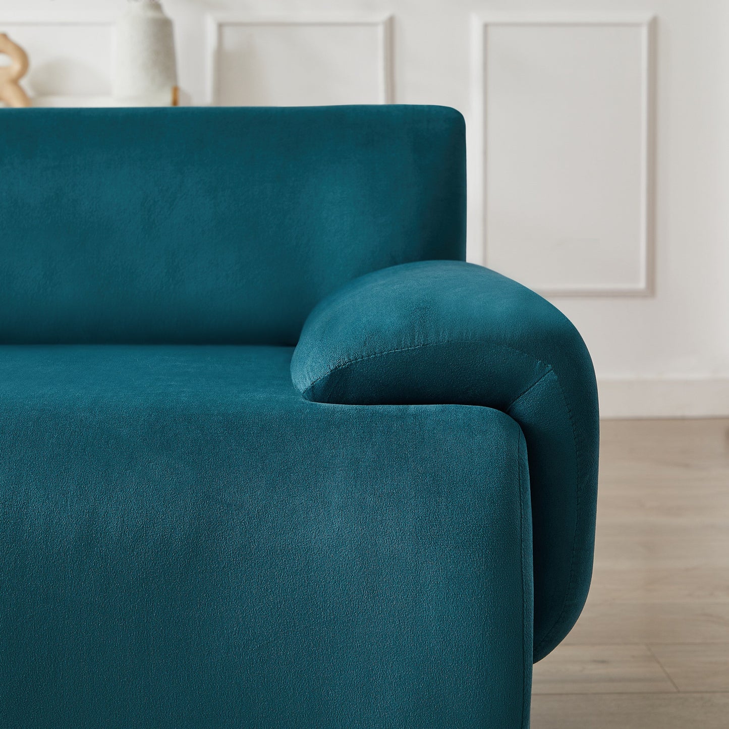 Divano componibile modulare a 3 posti Blue 105 con pouf mobile e seduta profonda