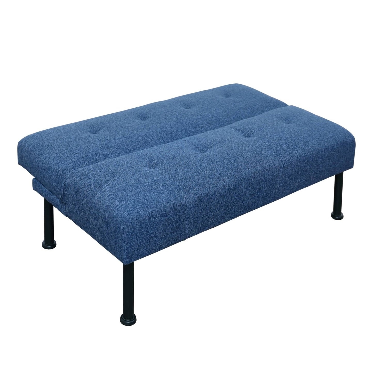 Divano letto in lino blu per soggiorno