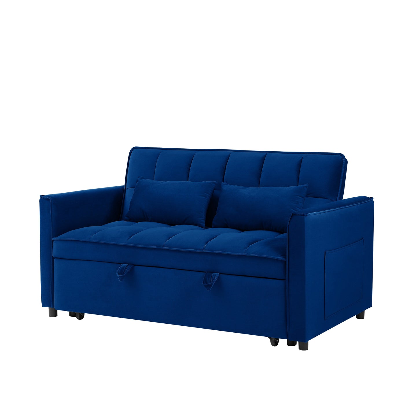 Divano letto convertibile 3 in 1 Blue Modern 55.1 con schienale regolabile e borsa portaoggetti per soggiorno