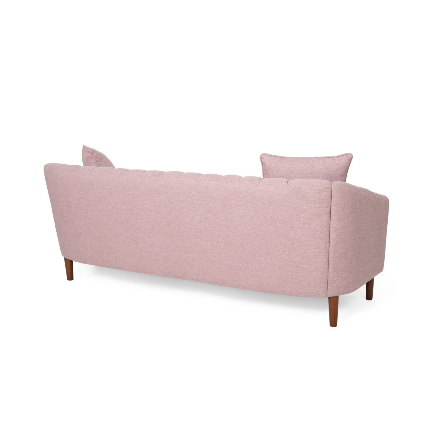Divano Blush a 3 posti con gambe in legno e cuscini