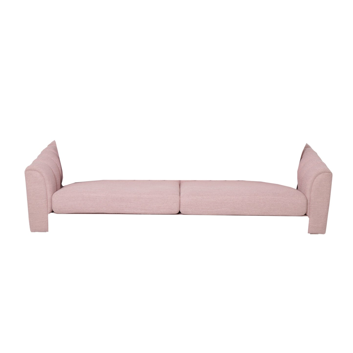 Divano Blush Modern 84.5 a 3 posti con gambe in legno e cuscini per soggiorno