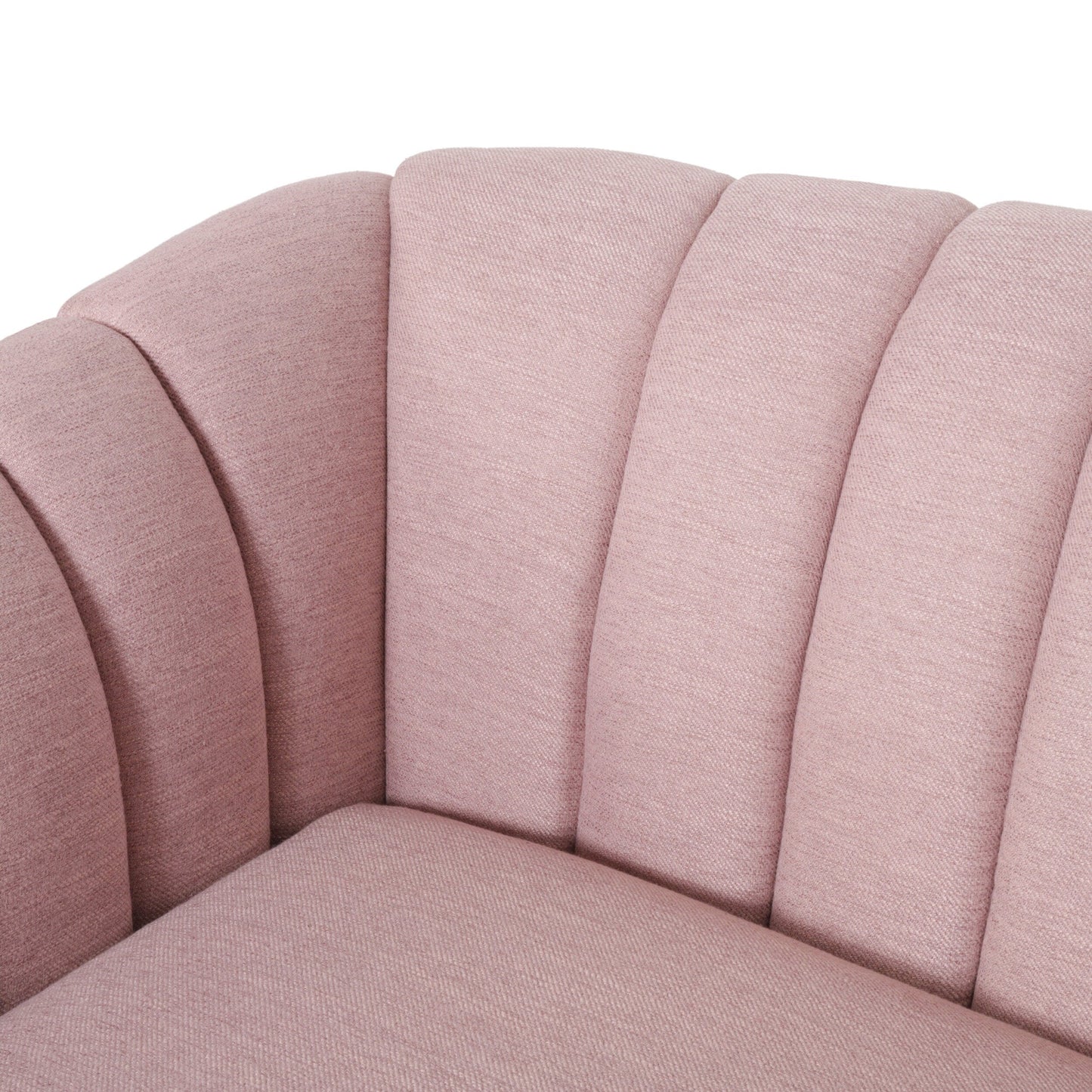 Divano Blush Modern 84.5 a 3 posti con gambe in legno e cuscini per soggiorno
