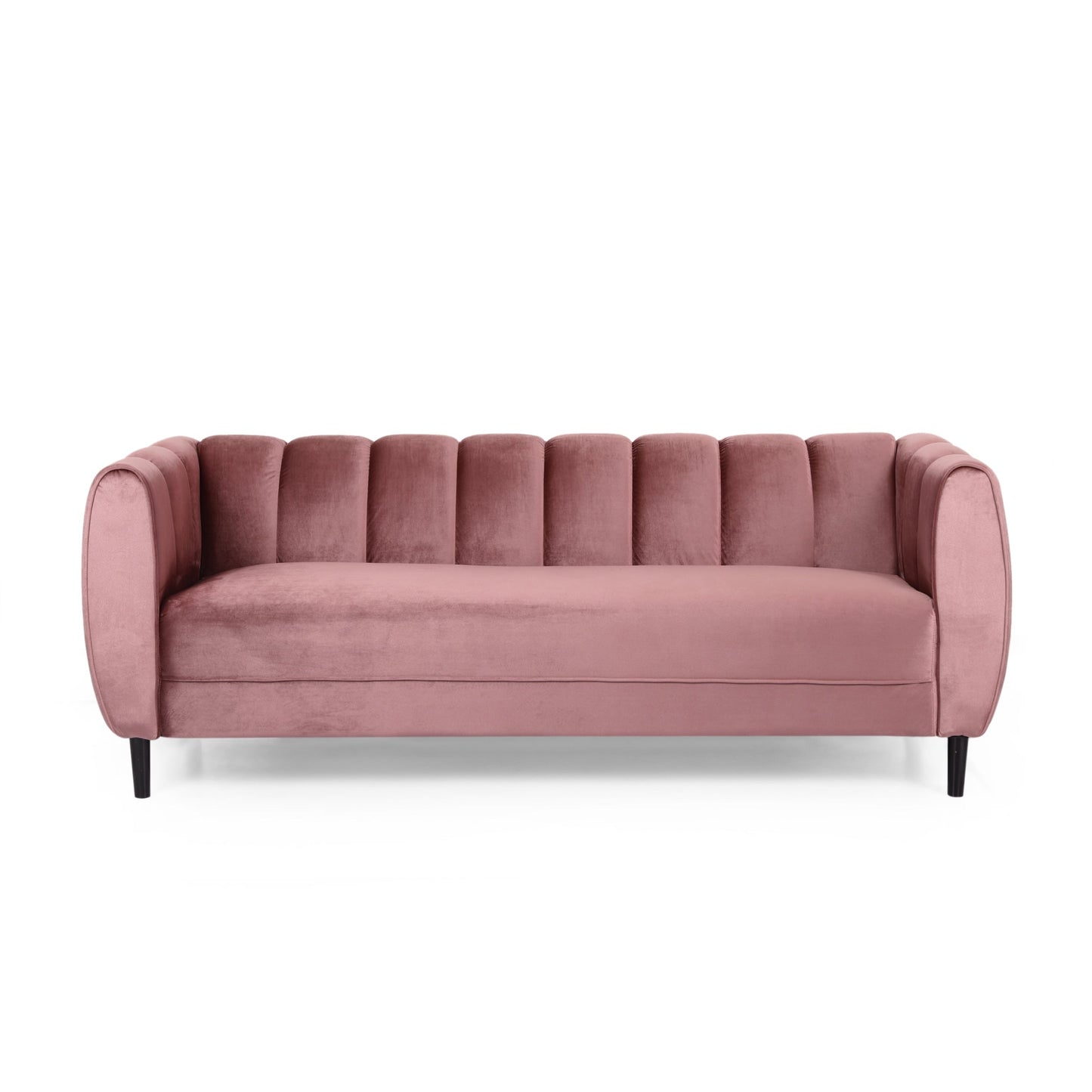 Divano moderno Bobran in velluto a 3 posti di Christopher Knight Home - 30,00 P x 83,25 L x 30,25 A