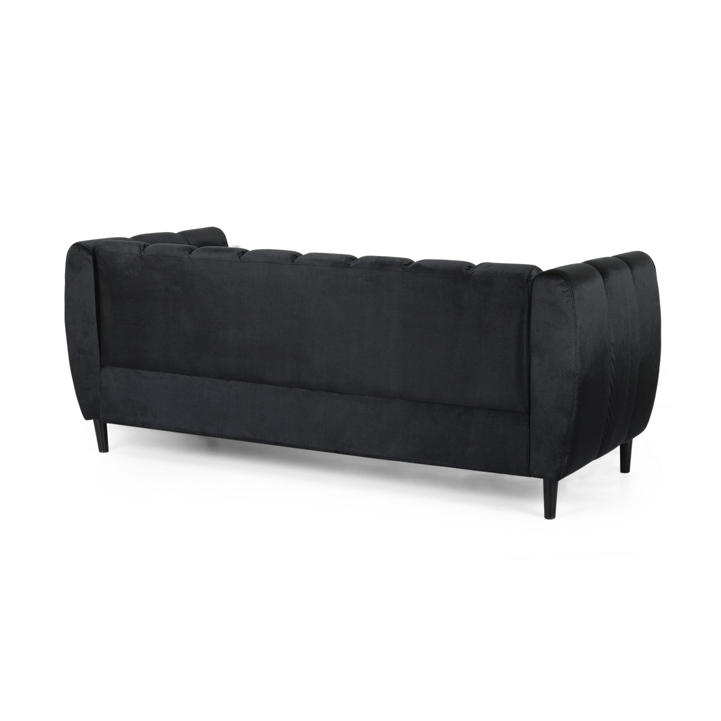 Divano moderno Bobran in velluto a 3 posti di Christopher Knight Home - 30,00 P x 83,25 L x 30,25 A