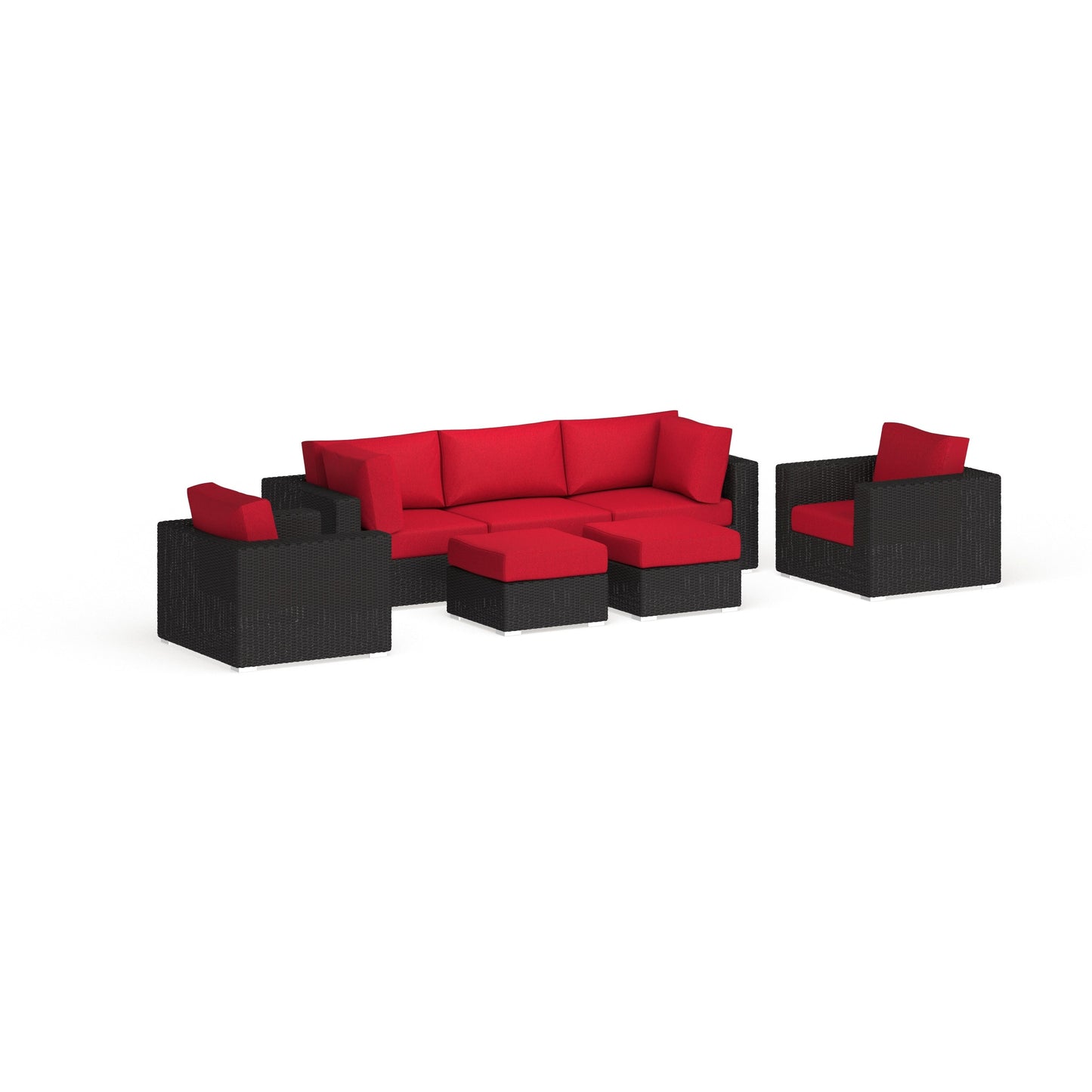 Set da esterno in rattan sintetico Bocabec (set da 7 pezzi) di Havenside Home