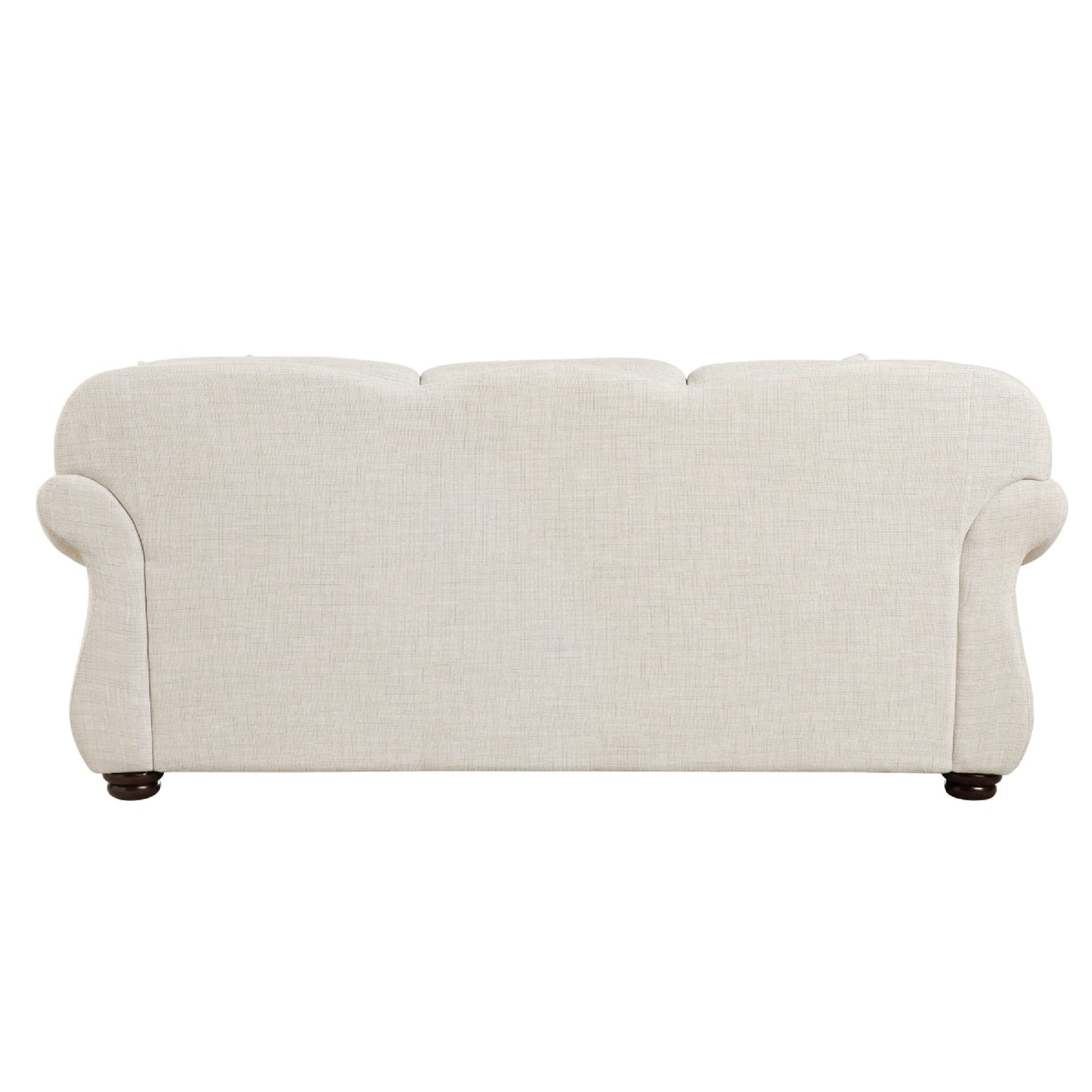 Divano Boro con 4 cuscini decorativi da 85 pollici, tessuto beige morbido
