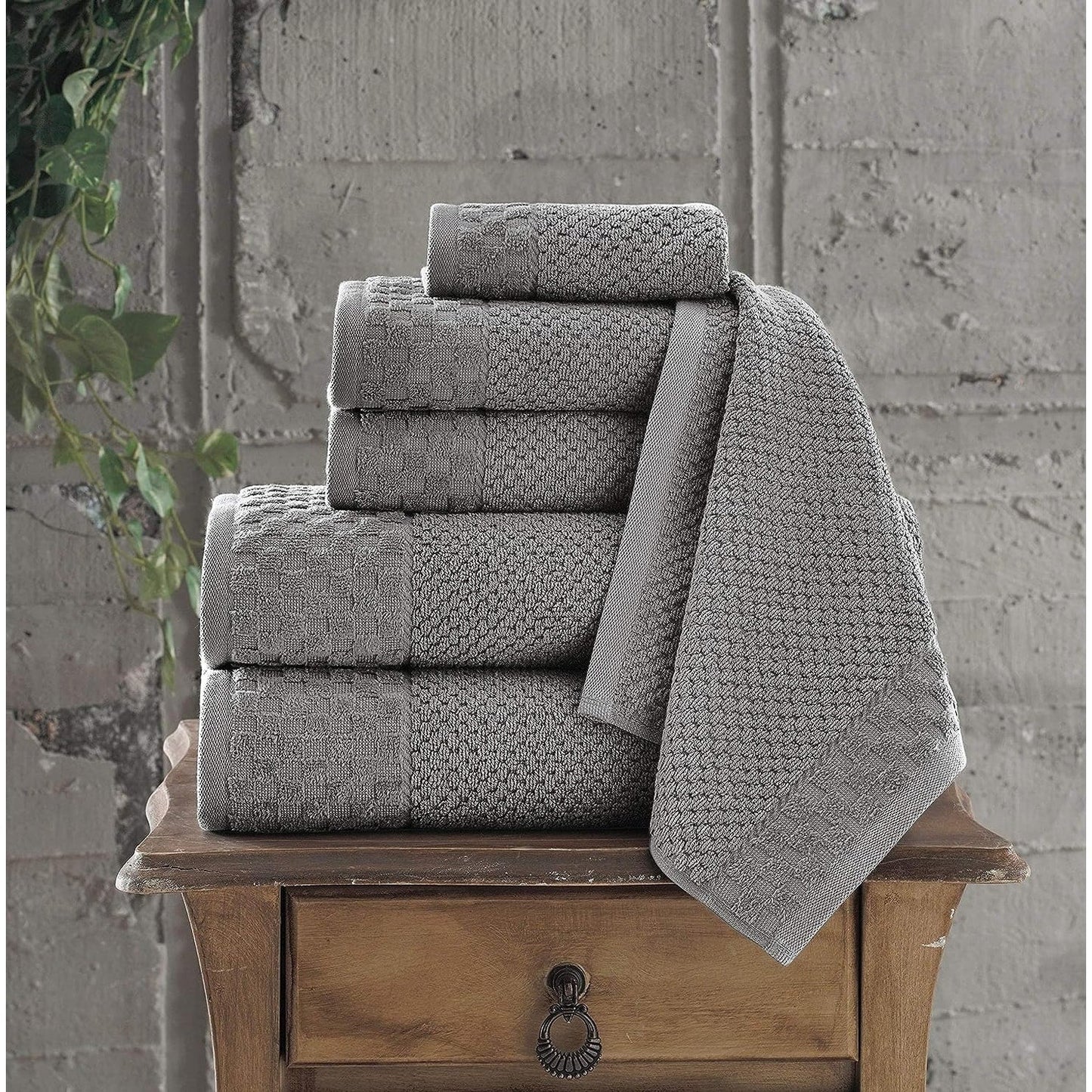 Collezione Boston Towel, lussuosi e morbidi asciugamani in cotone turco, 2 grandi asciugamani da bagno, 2 salviette e 2 asciugamani per le mani (set da 6)