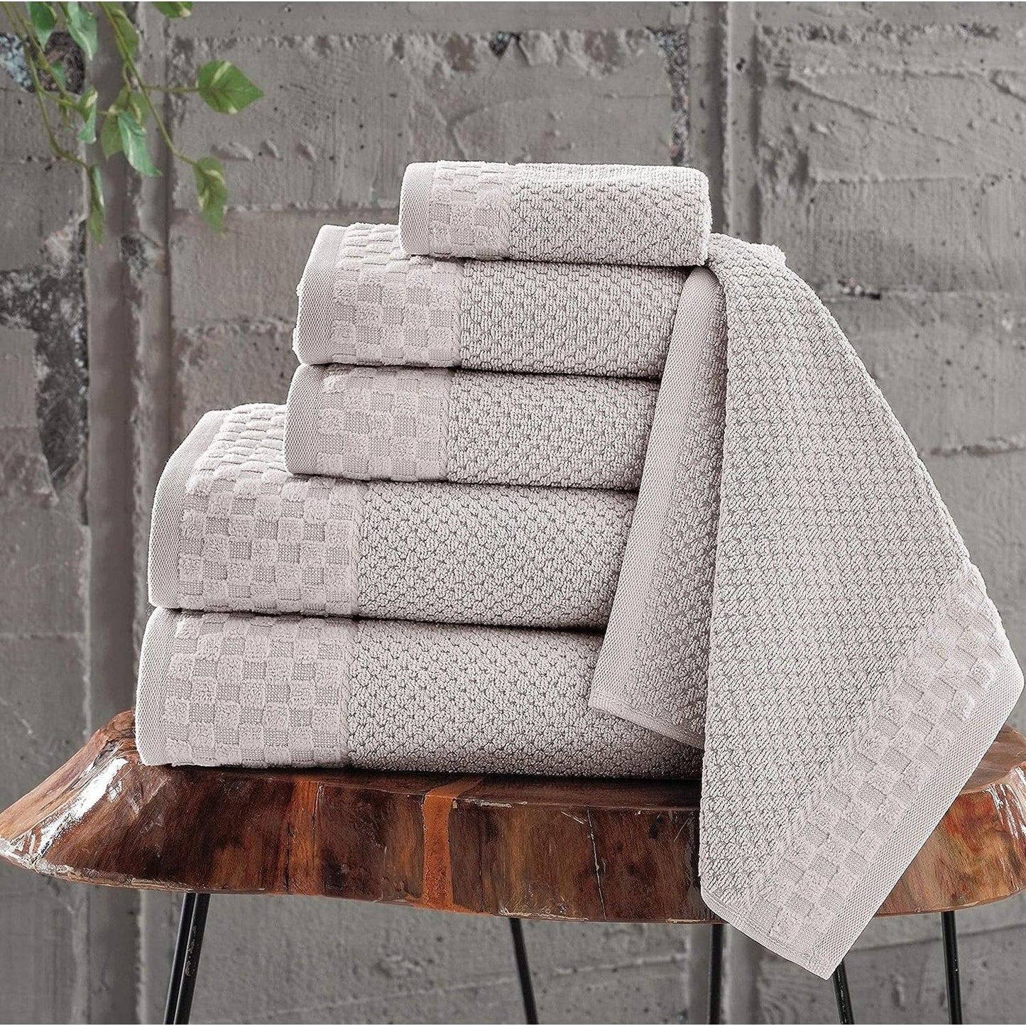 Collezione Boston Towel, lussuosi e morbidi asciugamani in cotone turco, 2 grandi asciugamani da bagno, 2 salviette e 2 asciugamani per le mani (set da 6)