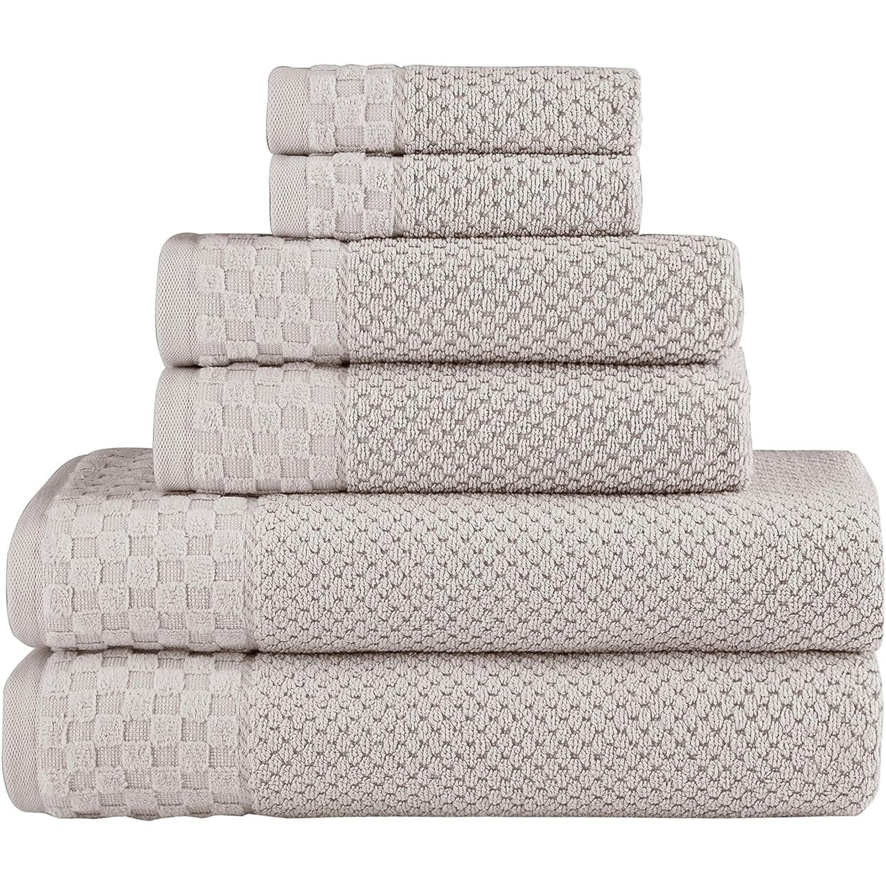 Collezione Boston Towel, lussuosi e morbidi asciugamani in cotone turco, 2 grandi asciugamani da bagno, 2 salviette e 2 asciugamani per le mani (set da 6)