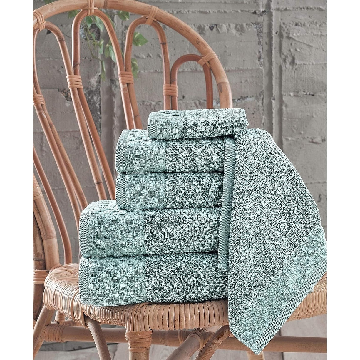 Collezione Boston Towel, lussuosi e morbidi asciugamani in cotone turco, 2 grandi asciugamani da bagno, 2 salviette e 2 asciugamani per le mani (set da 6)