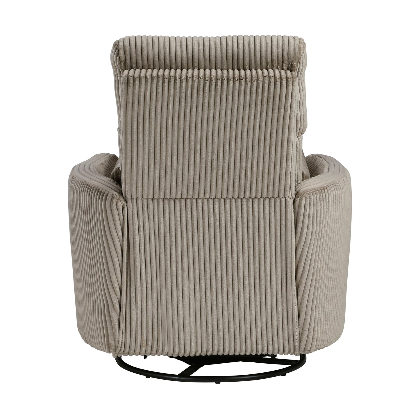 Poltrona reclinabile manuale girevole in velluto a coste Braidy