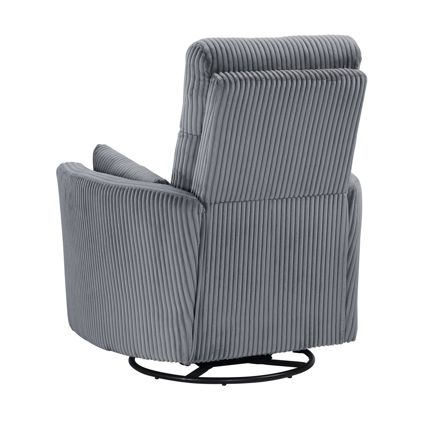 Poltrona reclinabile manuale girevole in velluto a coste Braidy