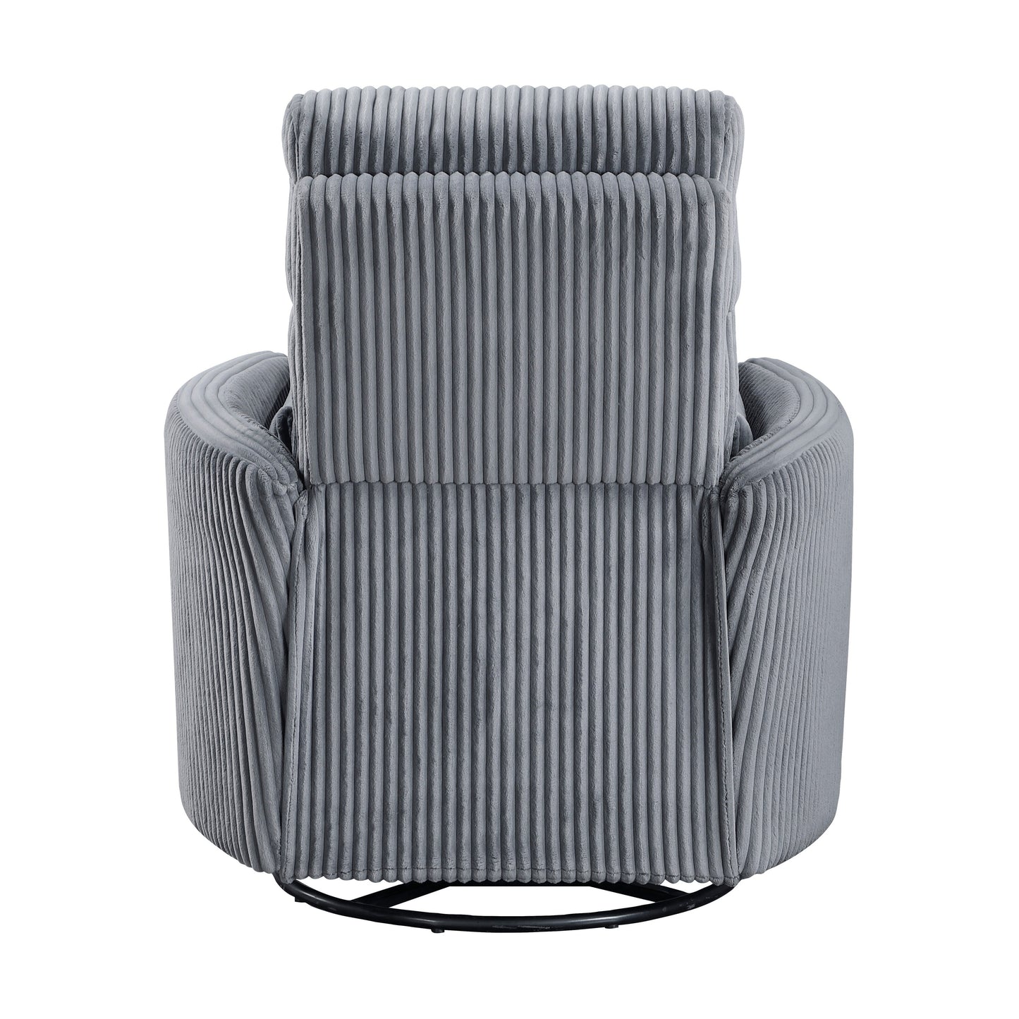 Poltrona reclinabile manuale girevole in velluto a coste Braidy