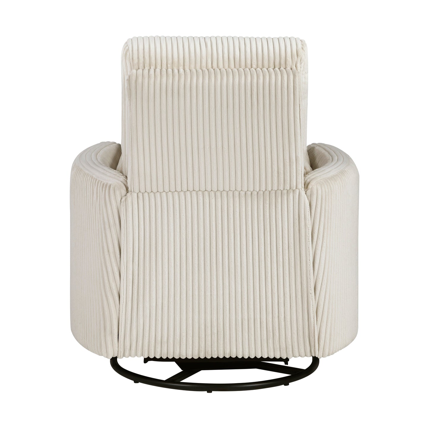 Poltrona reclinabile manuale girevole in velluto a coste Braidy