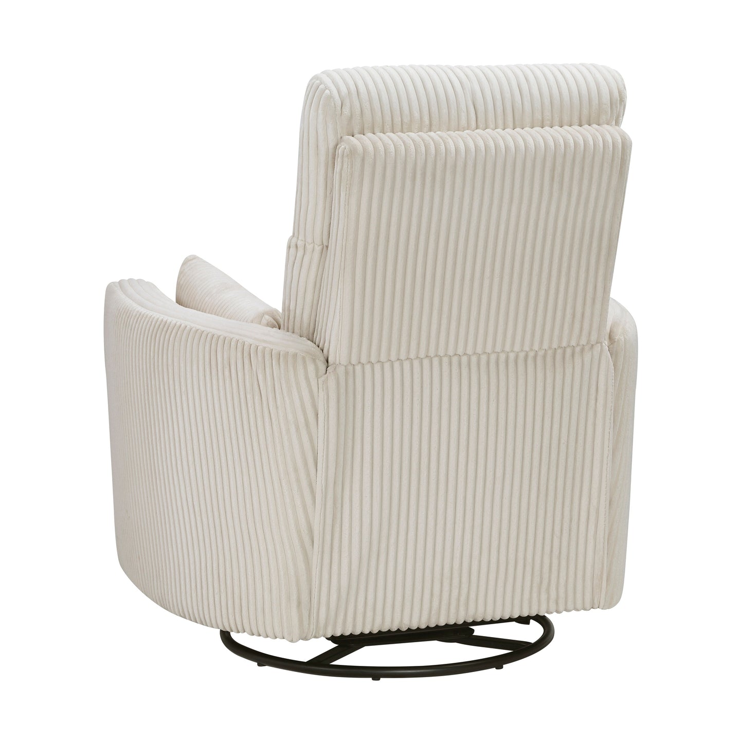 Poltrona reclinabile manuale girevole in velluto a coste Braidy