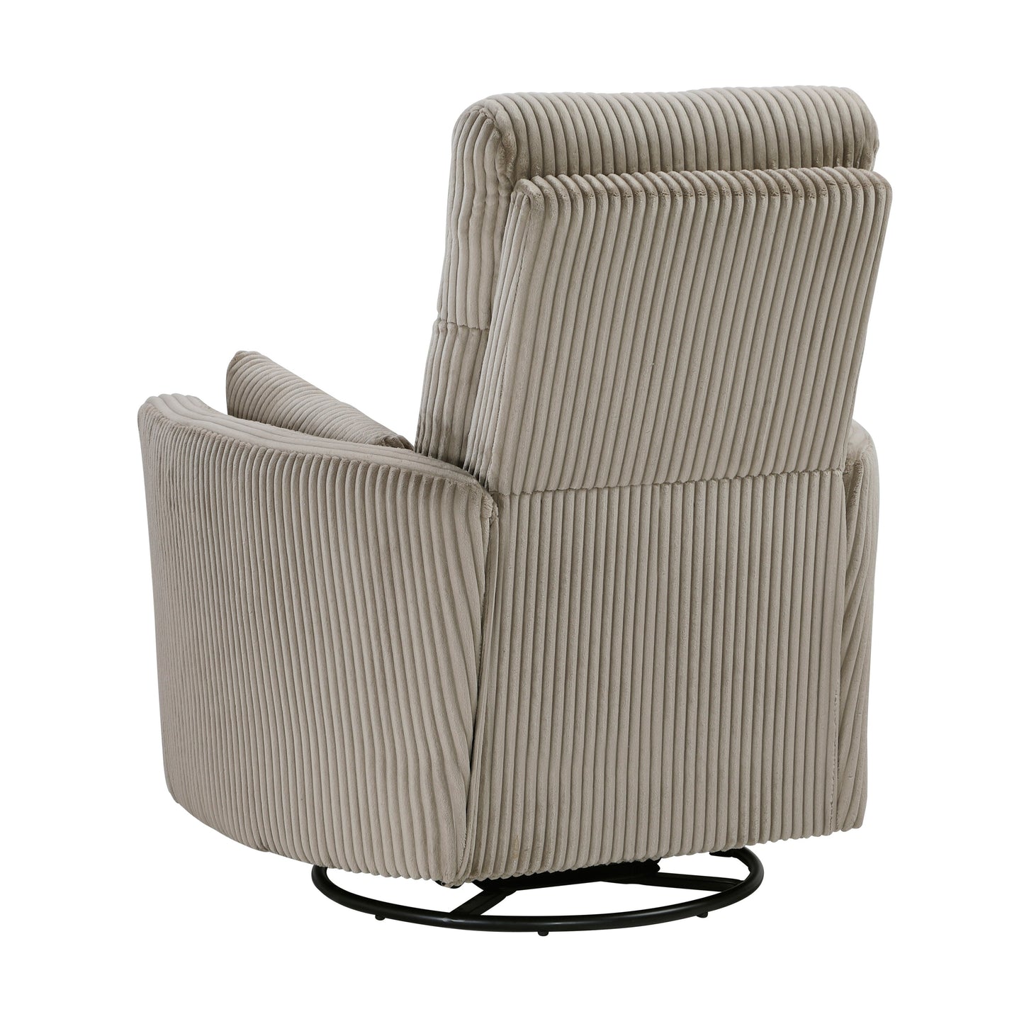 Poltrona reclinabile manuale girevole in velluto a coste Braidy