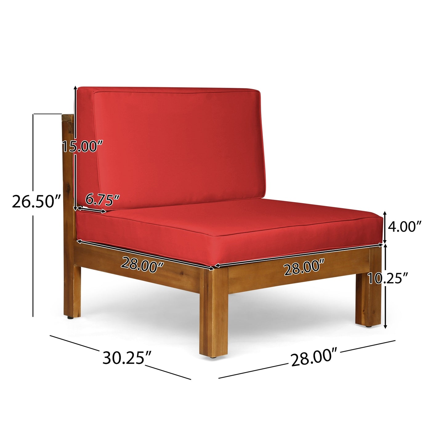 Set da esterno Brava in legno di acacia da 6 pezzi di Christopher Knight Home