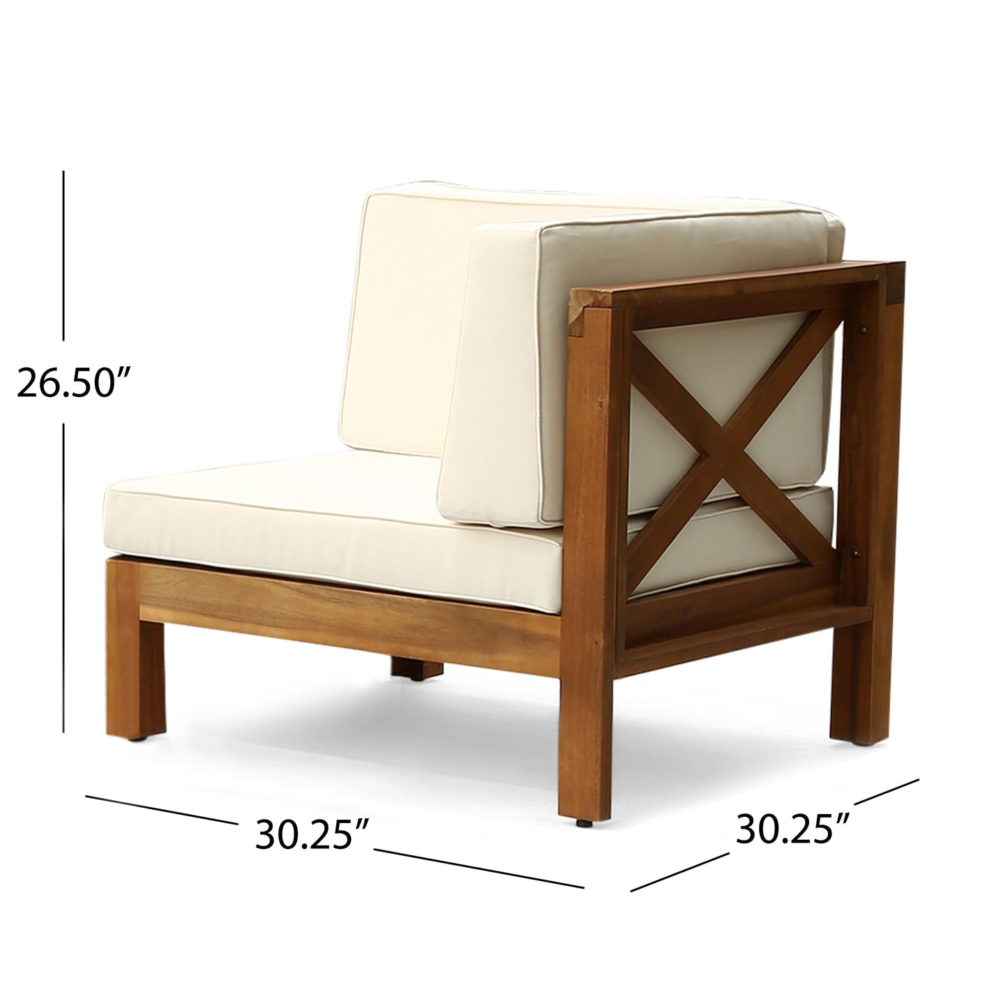 Set da esterno Brava in legno di acacia da 6 pezzi di Christopher Knight Home