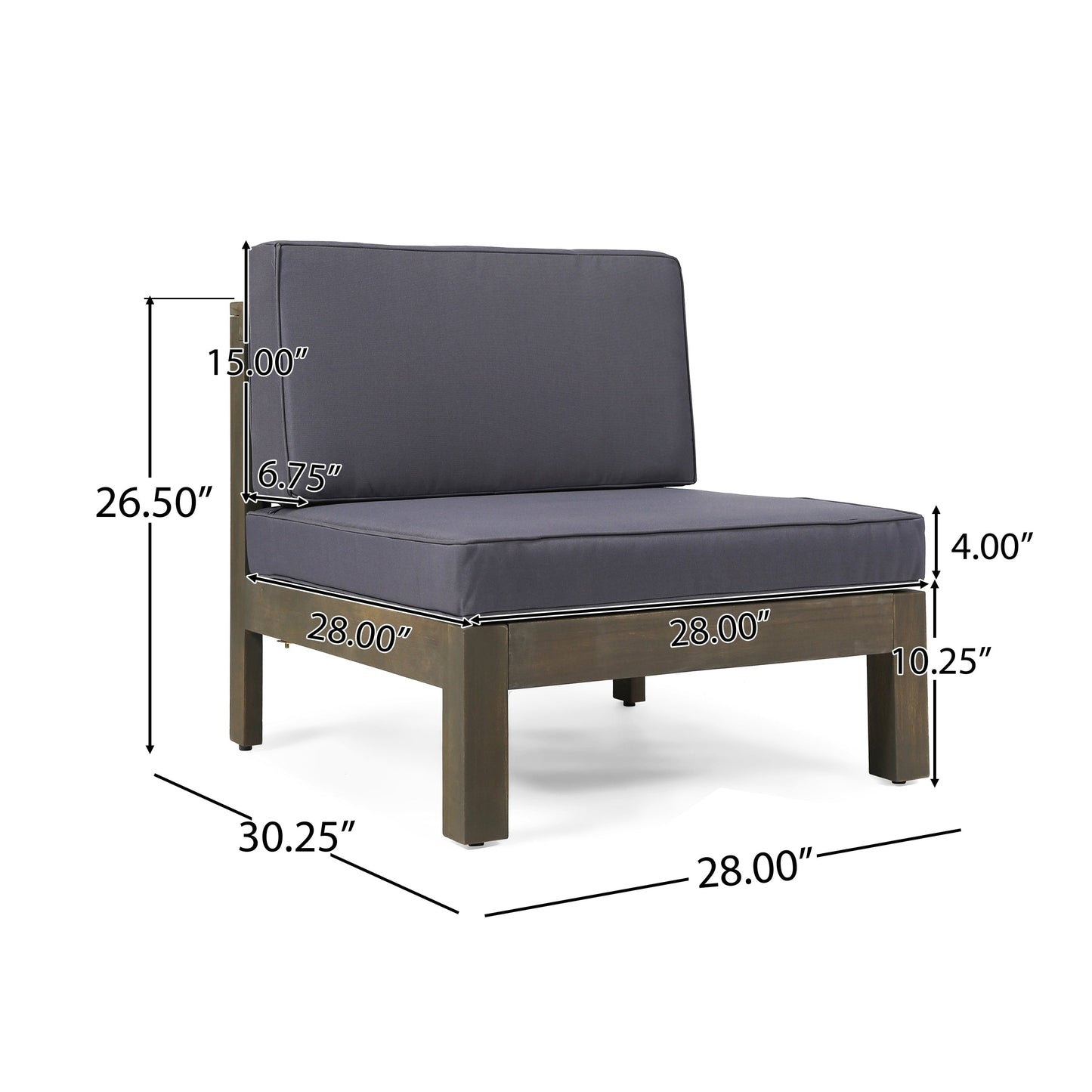 Set da esterno Brava in legno di acacia da 6 pezzi di Christopher Knight Home
