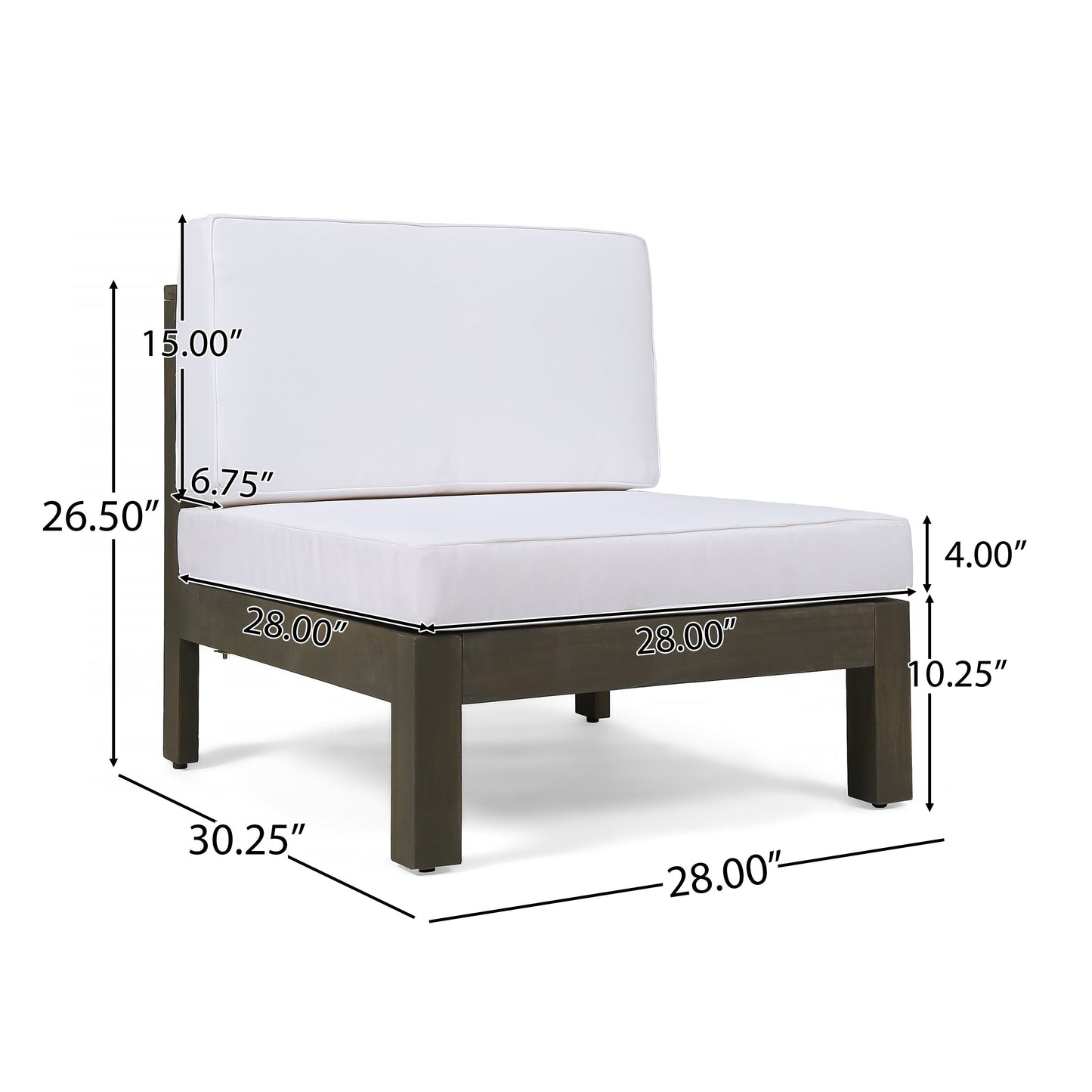 Set da esterno Brava in legno di acacia da 6 pezzi di Christopher Knight Home