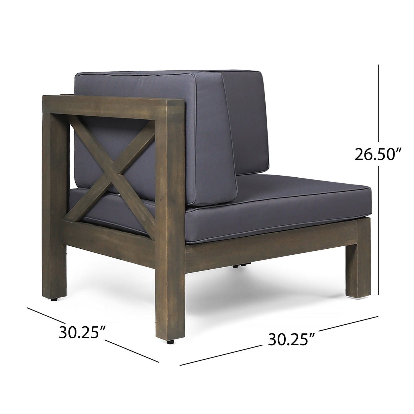 Set da esterno Brava in legno di acacia da 6 pezzi di Christopher Knight Home