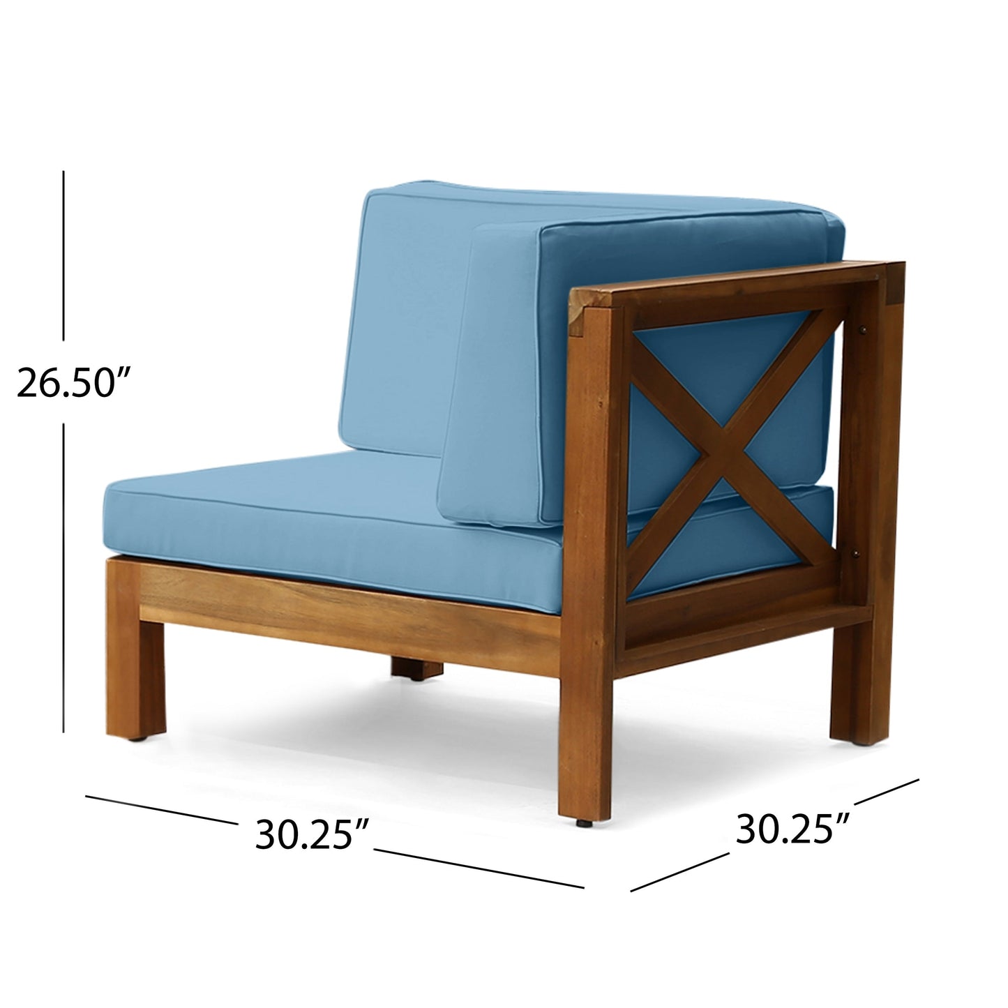 Set da esterno Brava in legno di acacia da 6 pezzi di Christopher Knight Home