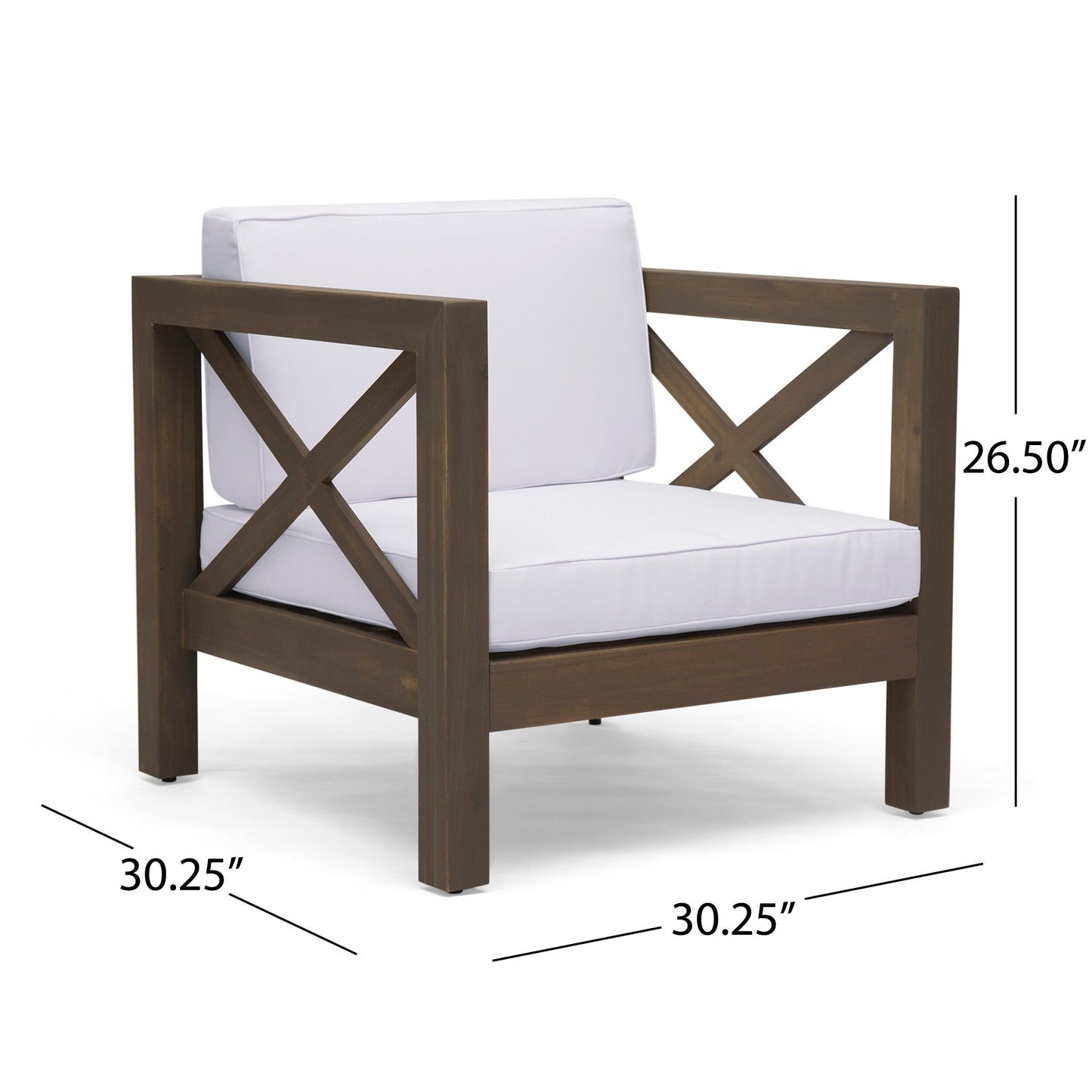 Set da esterno Brava in legno di acacia da 6 pezzi di Christopher Knight Home