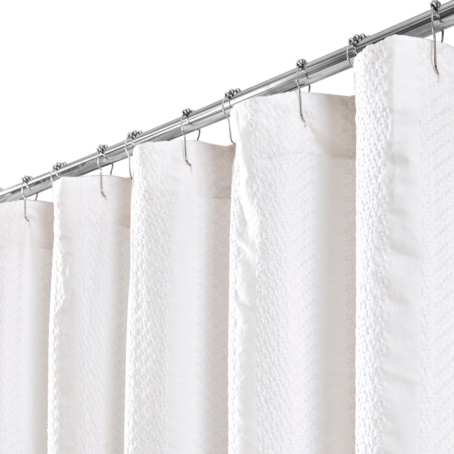 Tenda da doccia a righe in jacquard lavato in capo Billie di Brielle Home