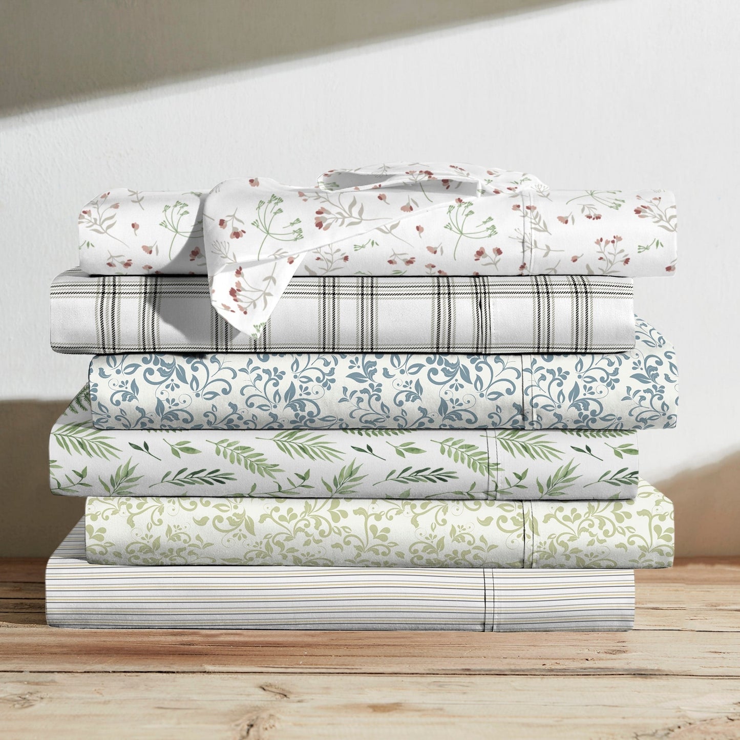 Set di lenzuola stampate in percalle di cotone Brielle Home