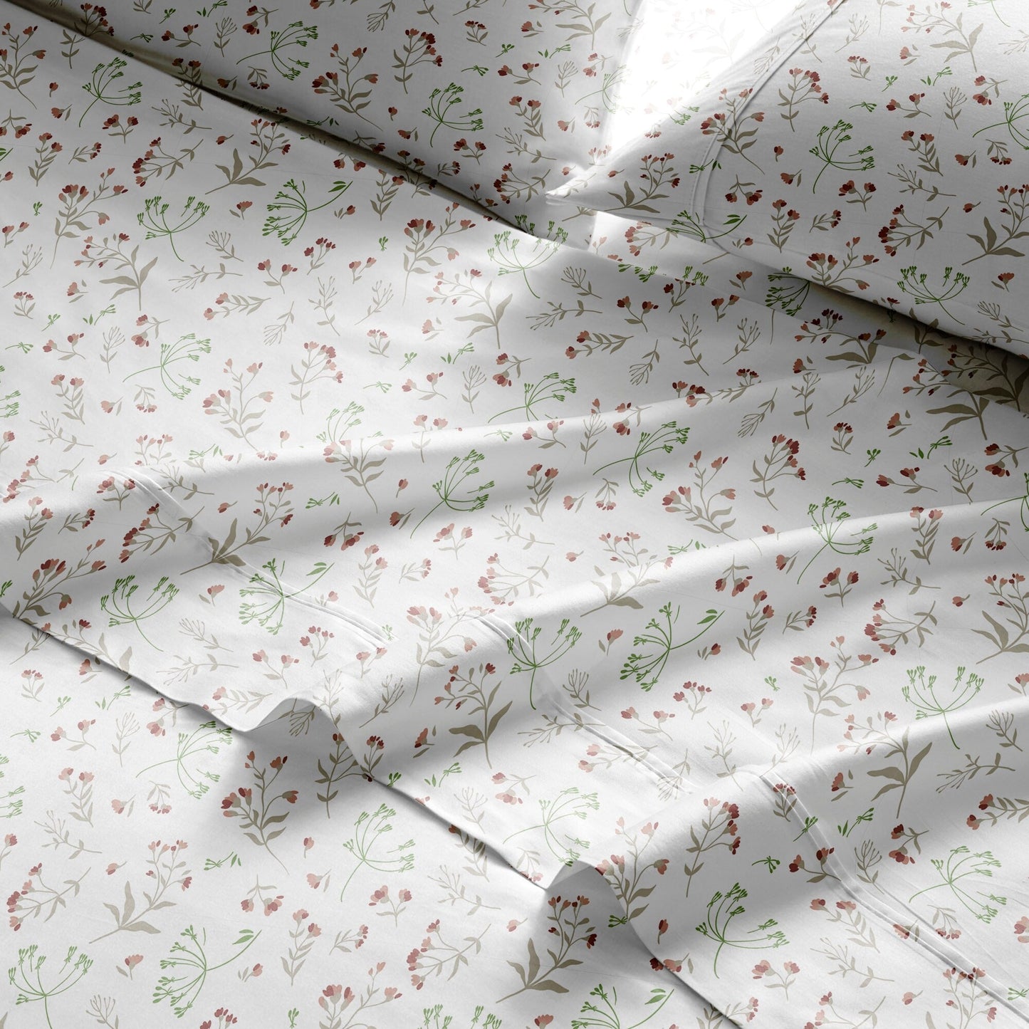 Set di lenzuola stampate in percalle di cotone Brielle Home