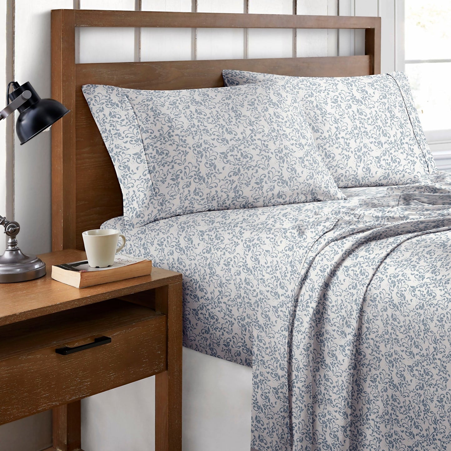 Set di lenzuola stampate in percalle di cotone Brielle Home