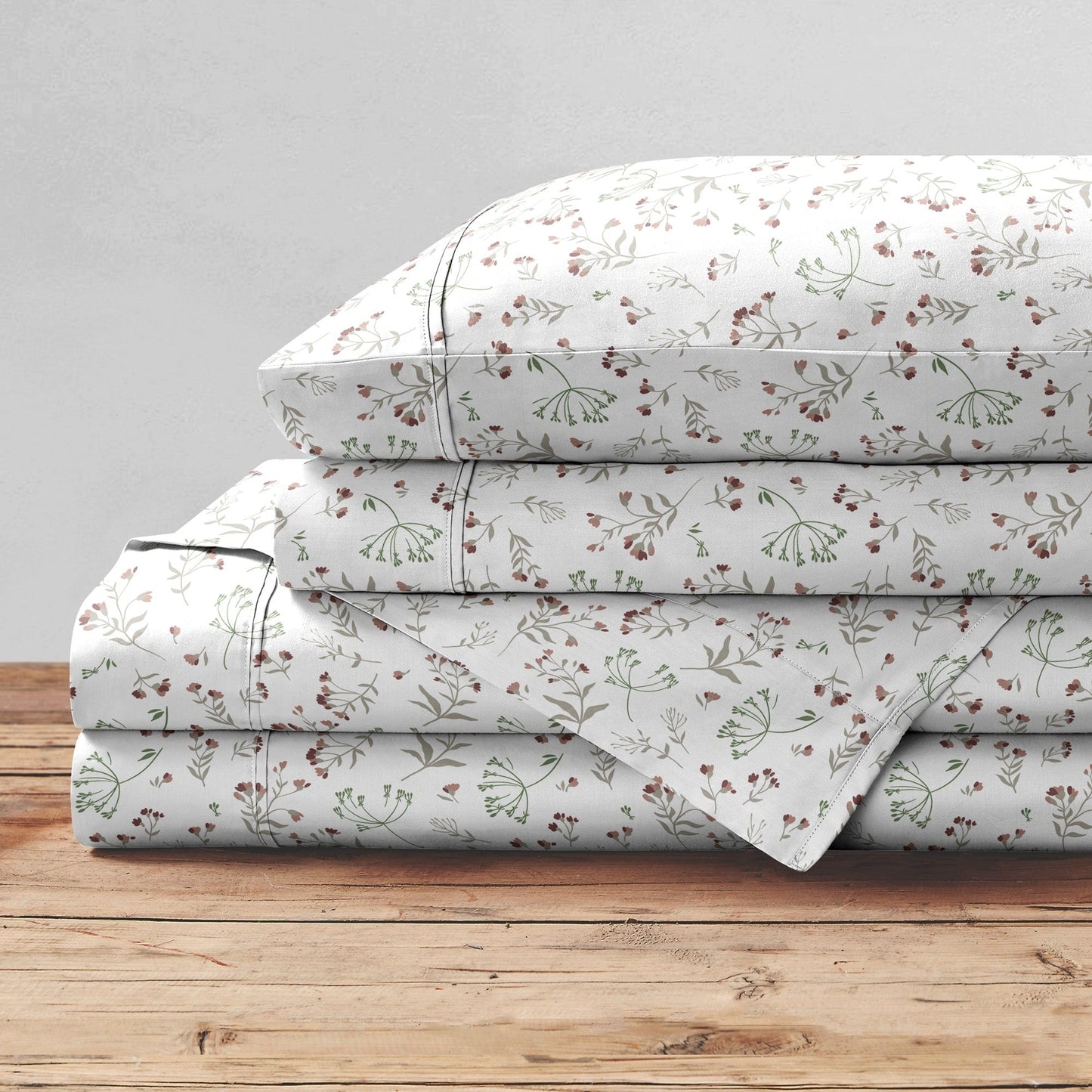Set di lenzuola stampate in percalle di cotone Brielle Home