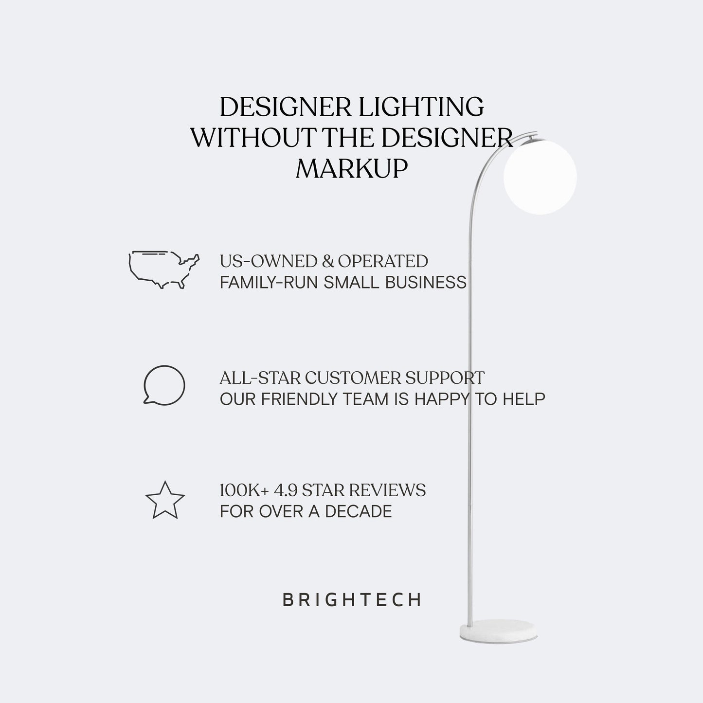 Lampada da terra a LED Brightech Leaf da 53 pollici con dimmer industriale a 3 vie e paralume Empire in metallo ottone