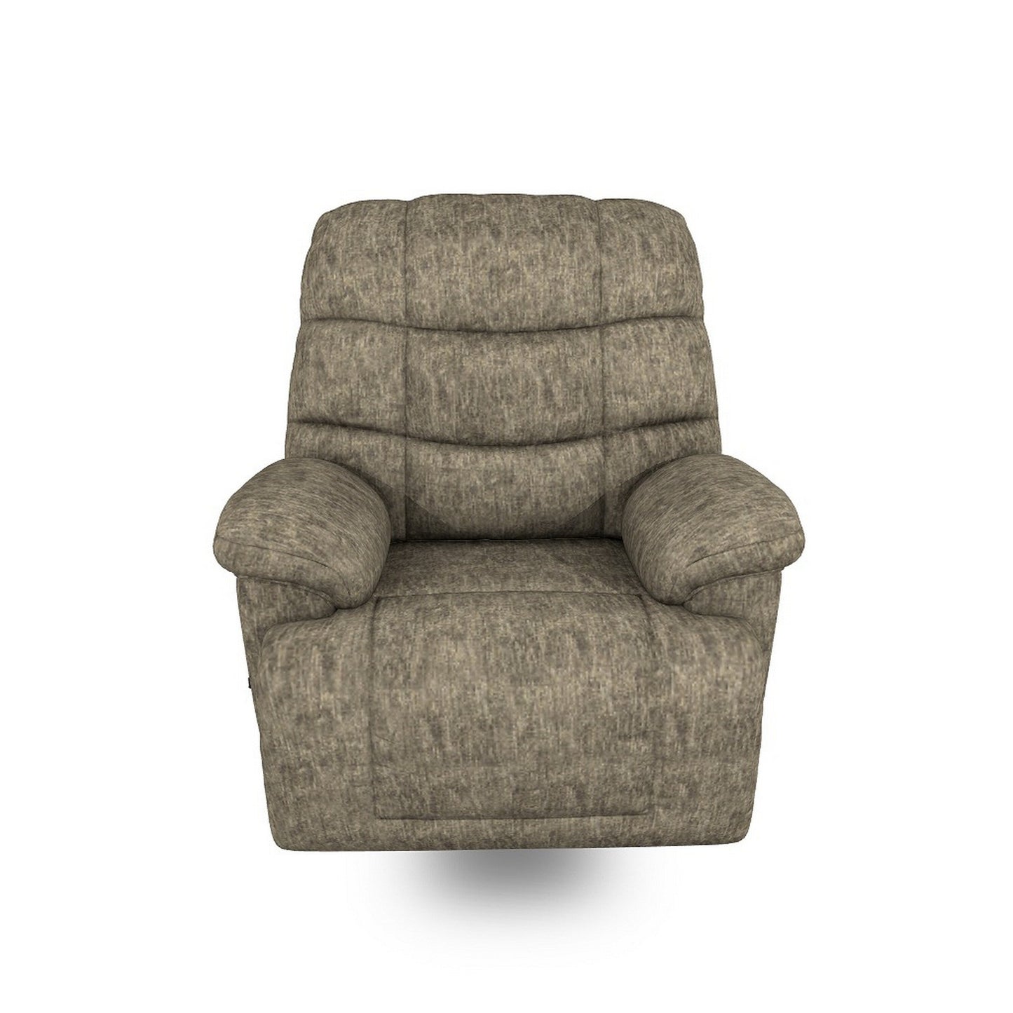Poltrona reclinabile manuale Bril, 44 pollici, oversize, poliestere grigio talpa