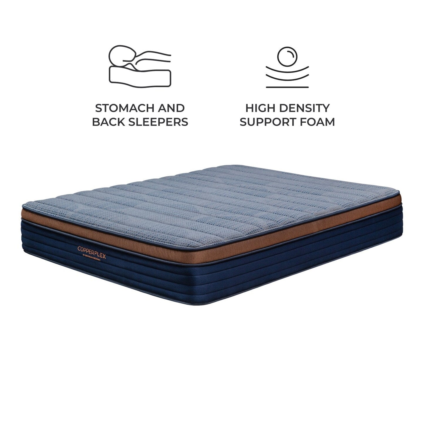 Materasso in schiuma Brooklyn Bedding CopperFlex 12 con schiuma a zone
